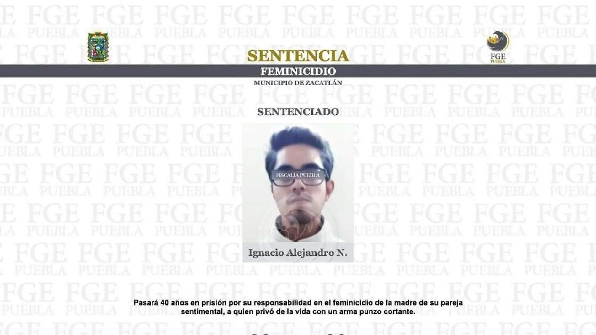 Asesinó por la espalda a su suegra en Zacatlán y ahora pasará 40 años preso